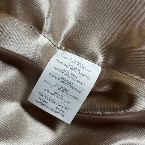 J Crew Schoolboy Wool Houndstooth Blazer - Women's Size 6 - Tan Burgundy - Picture 7 of 12